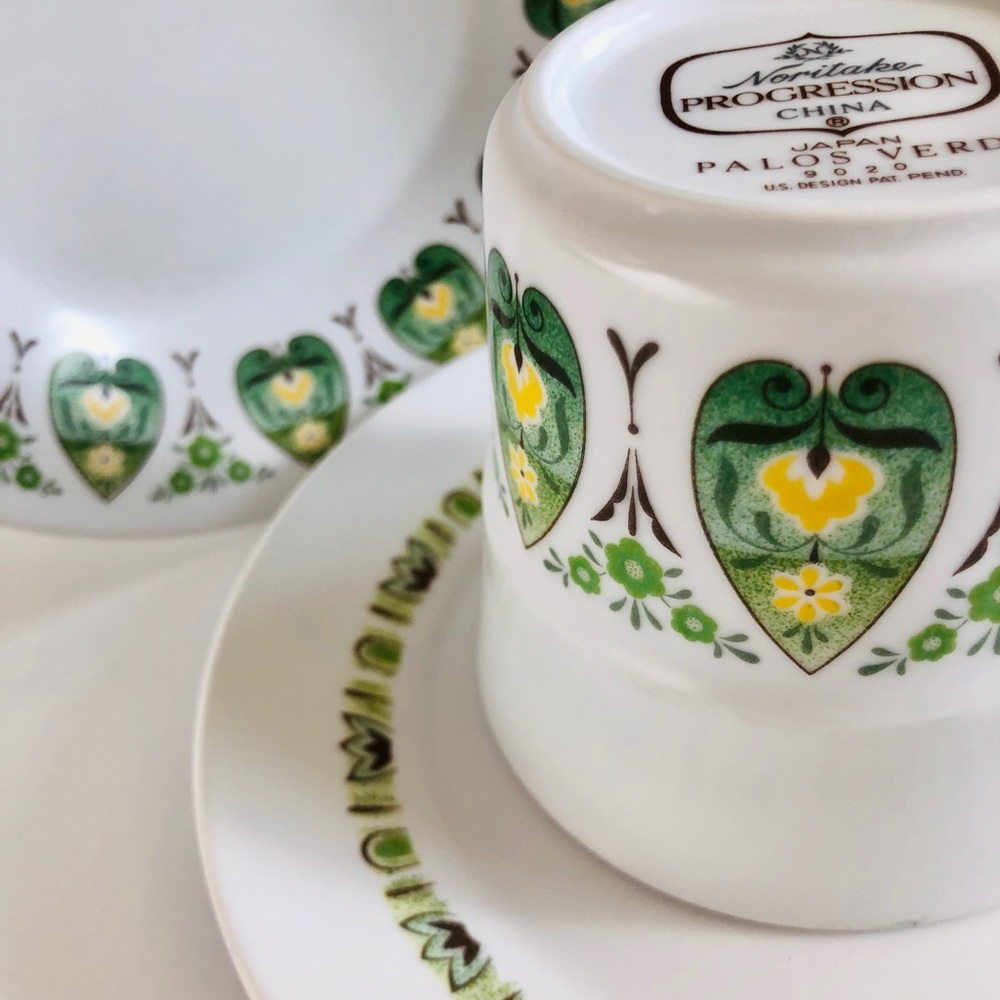 Noritake Palos Verde Cup & Saucer w/dessert plates